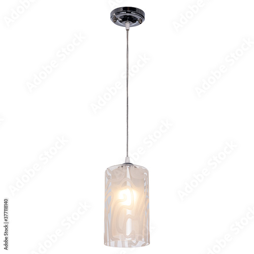 Chandelier in vintage style isolated on white background