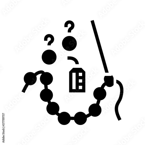 homemade jewelry glyph icon vector. homemade jewelry sign. isolated contour symbol black illustration