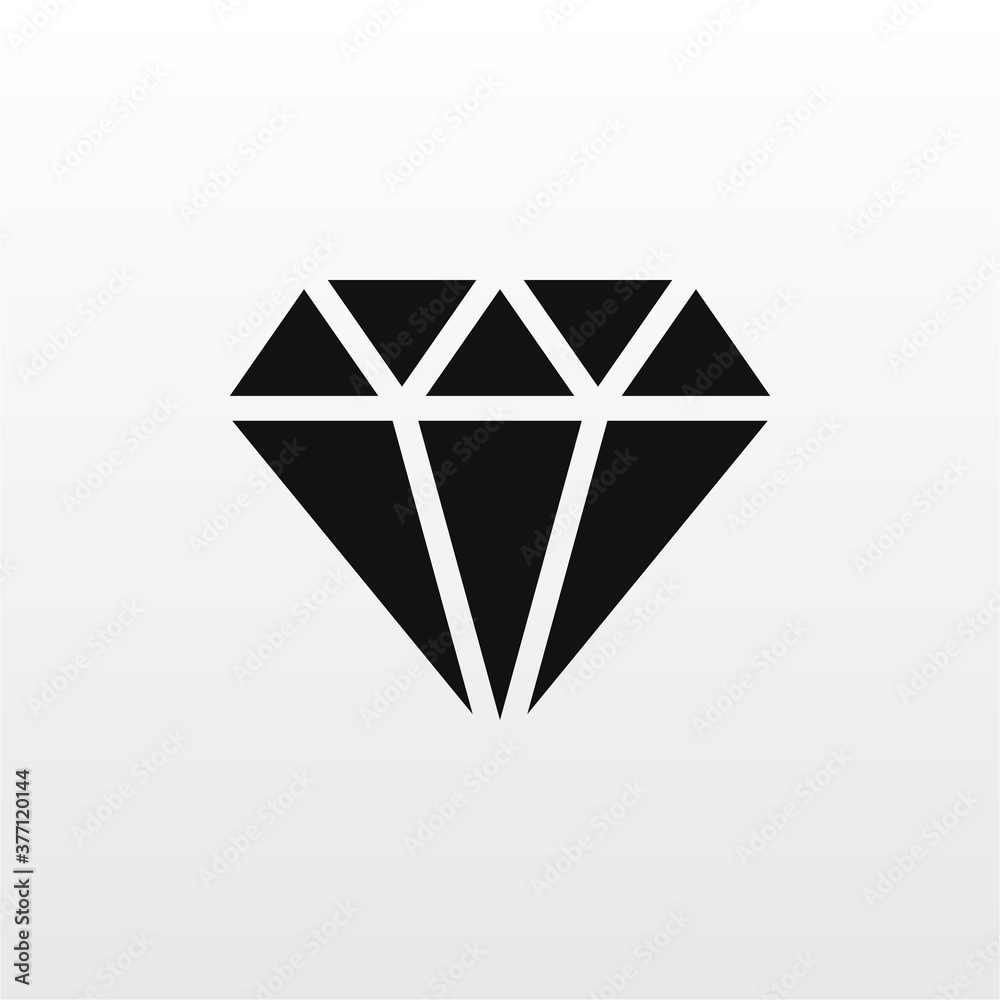 Diamond icon vector . Jewel sign . Crystal Diamond icon vector . Jewel sign . Crystal
