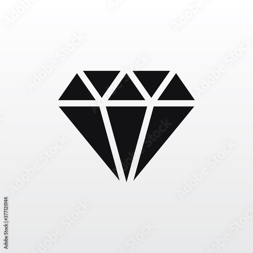 Diamond icon vector . Jewel sign . Crystal