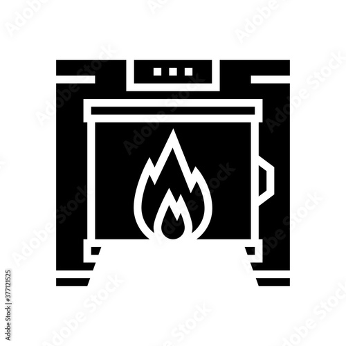 crematorium equipment glyph icon vector. crematorium equipment sign. isolated contour symbol black illustration