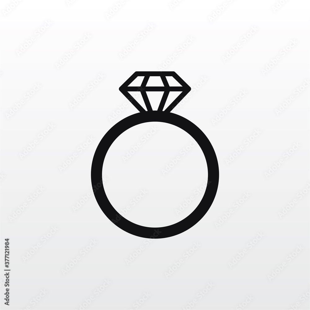 Ring icon vector . Diamond ring sign Ring icon vector . Diamond ring sign