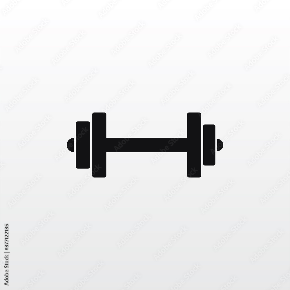 Dumbbell icon vector . Weight sign Dumbbell icon vector . Weight sign