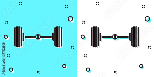 Black line Chassis car icon isolated on green and white background. Random dynamic shapes. Vector Illustration.
