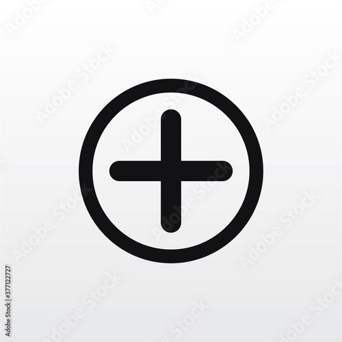 Plus icon vector . Add sign