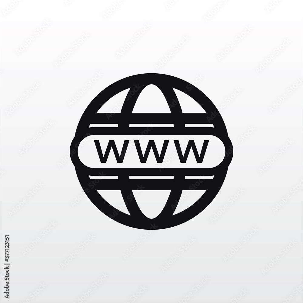 WWW icon vector . Web site sign WWW icon vector . Web site sign