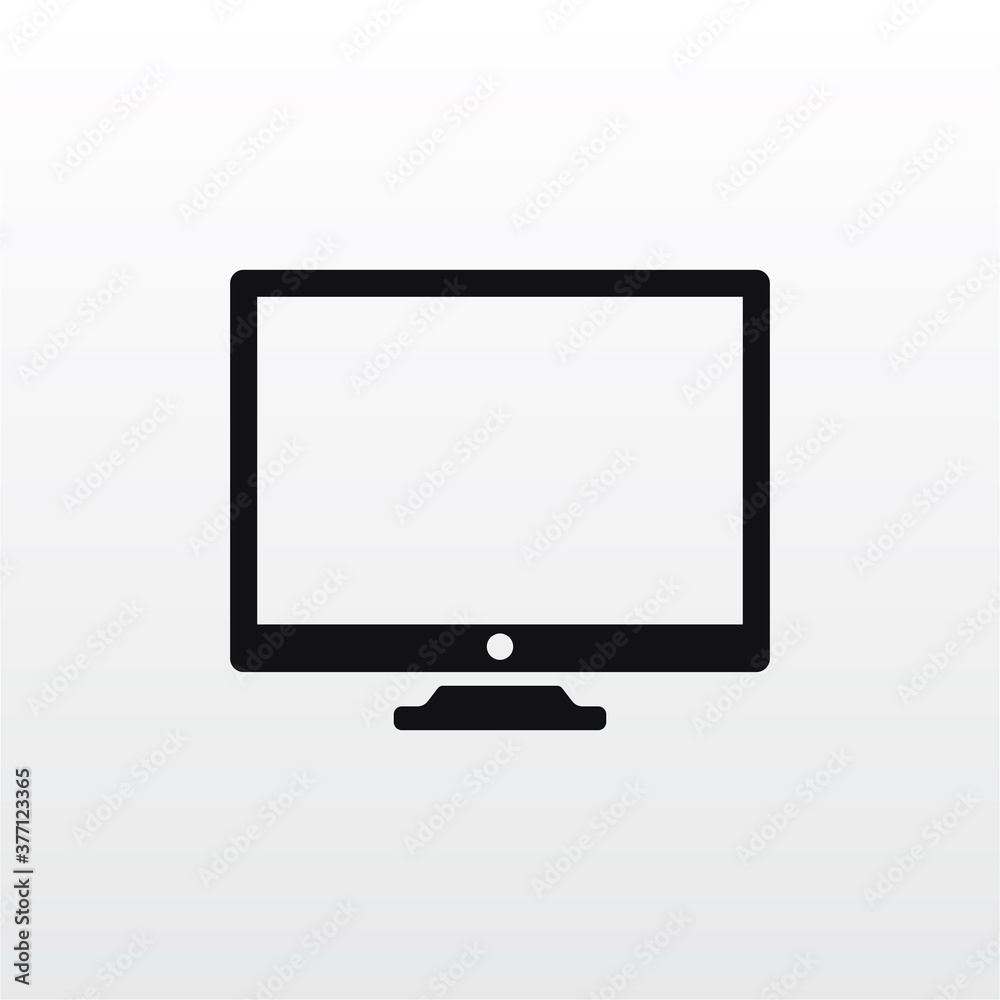 Monitor icon vector . Tv sign Monitor icon vector . Tv sign