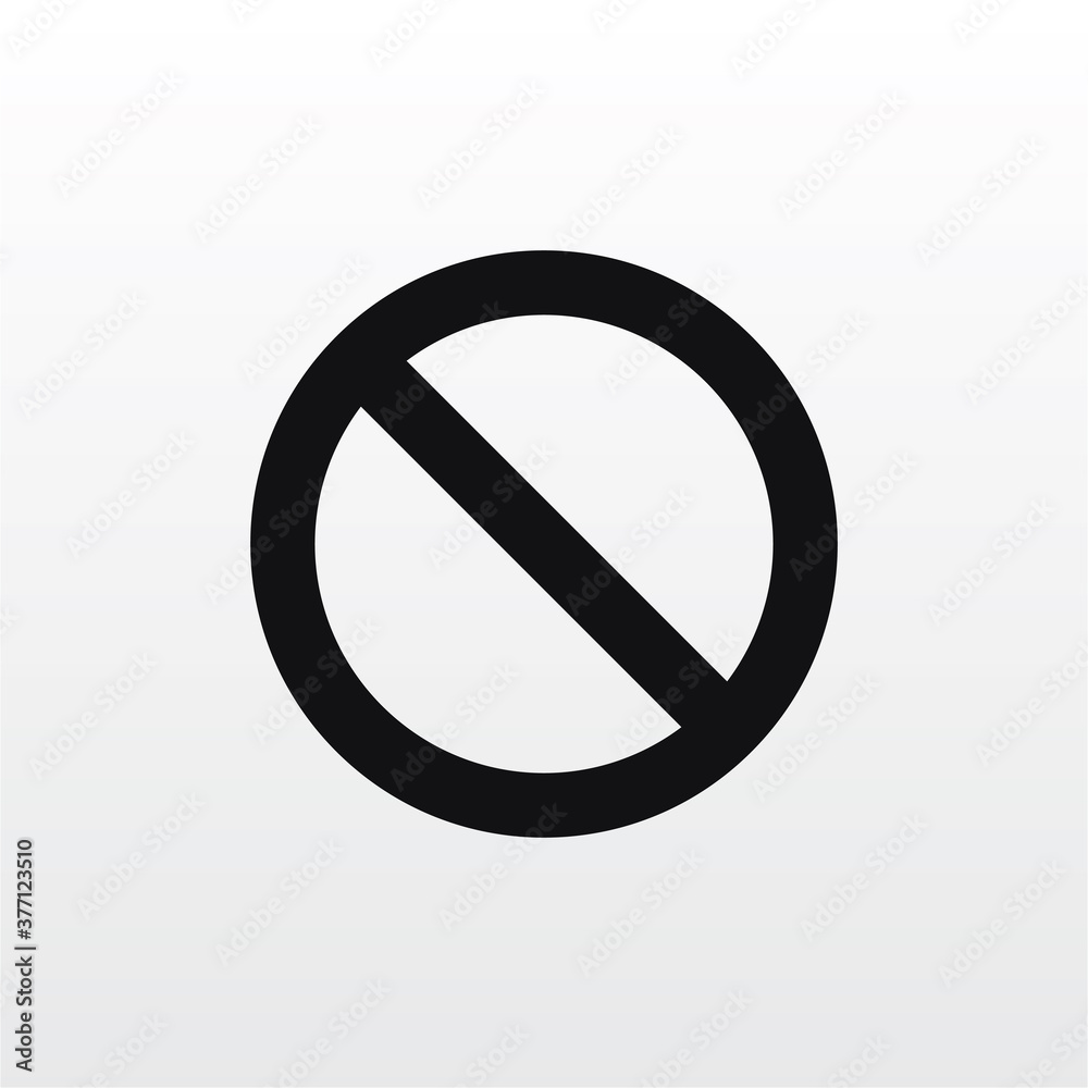 Forbidden icon vector . Stop sign