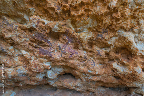The Abrics de l'Ermita  Rock Art, Ulldecona Village, Terres de l'Ebre, Tarragona, Catalunya, Spain photo