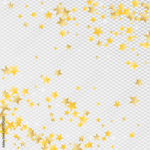 Yellow Christmas Stars Vector Transparent 