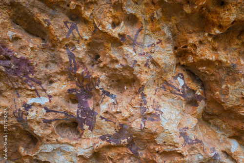 The Abrics de l'Ermita  Rock Art, Ulldecona Village, Terres de l'Ebre, Tarragona, Catalunya, Spain photo