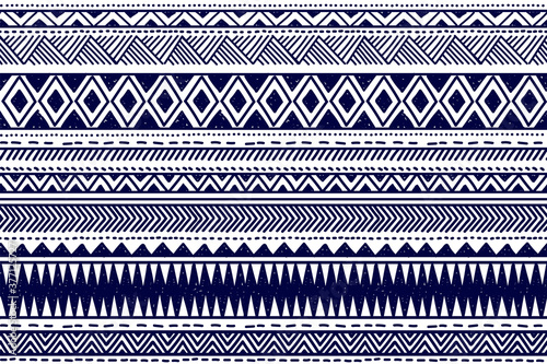 Ethnic vector seamless pattern. Tribal geometric background, boho motif, maya, aztec ornament illustration. rug textile print texture