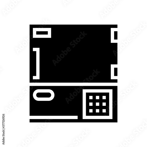 chemical electronic equipment glyph icon vector. chemical electronic equipment sign. isolated contour symbol black illustration