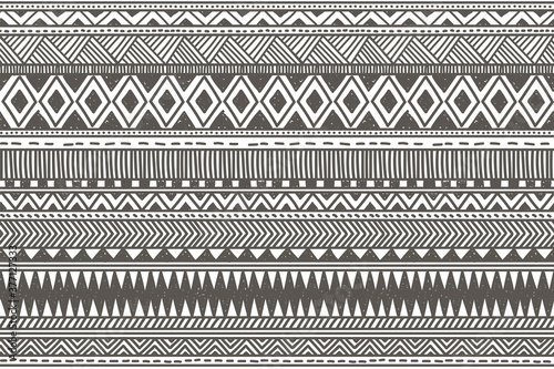 Ethnic vector seamless pattern. Tribal geometric background, boho motif, maya, aztec ornament illustration. rug textile print texture