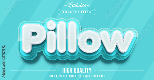 Editable text style effect - Pillow theme style.