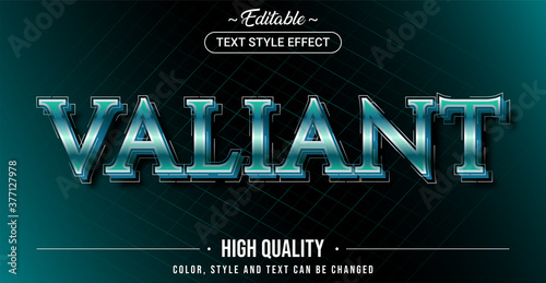 Editable text style effect - Valiant theme style. photo