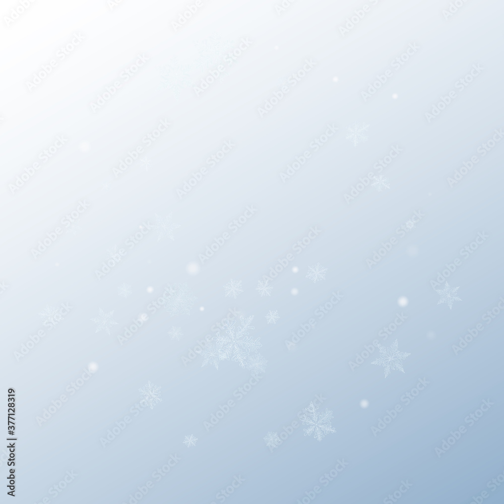 Gray Snowfall Vector Gray Background. Christmas 