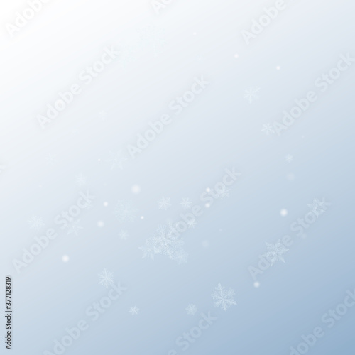 Gray Snowfall Vector Gray Background. Christmas 