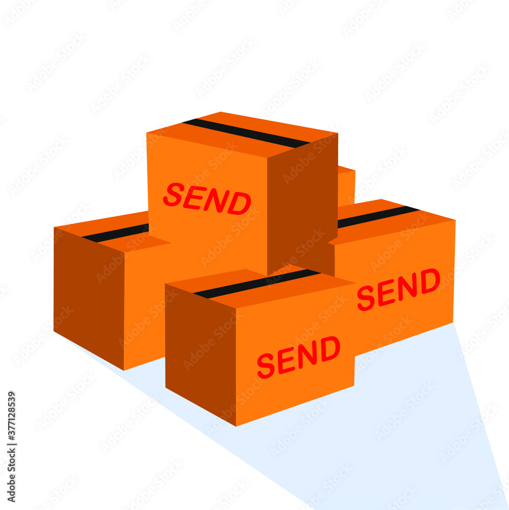 Obraz premium shipping carton, cardboard, shop, delivery