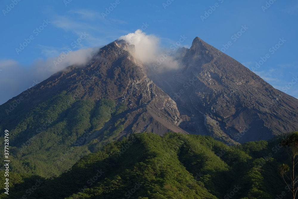 View of The Merapi mountain