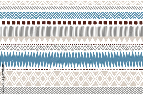 Ethnic vector seamless pattern. Tribal geometric background, boho motif, maya, aztec ornament illustration. rug textile print texture
