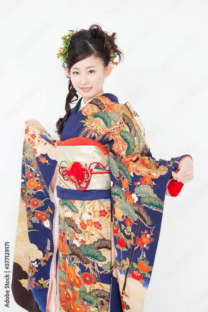 振袖姿の女性ポートレート 振袖姿の女性ポートレート