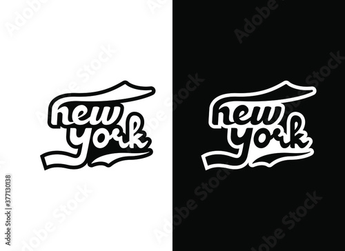 new york  t shirt print design with typography