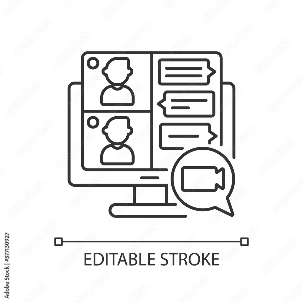 Screen sharing linear icon Screen sharing linear icon