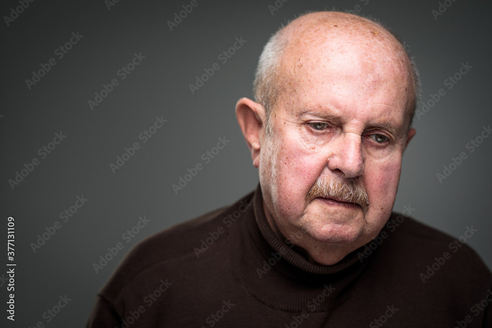 Senior man lonely at home, anxious/afraid to go out - self isolation/ quarantine due to COVID-19/ Coronavirus social distancing/prevention concept Senior man lonely at home, anxious/afraid to go out - self isolation/ quarantine due to COVID-19/ Coronavirus social distancing/prevention concept