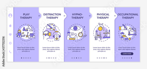 Pediatric palliative care onboarding vector template