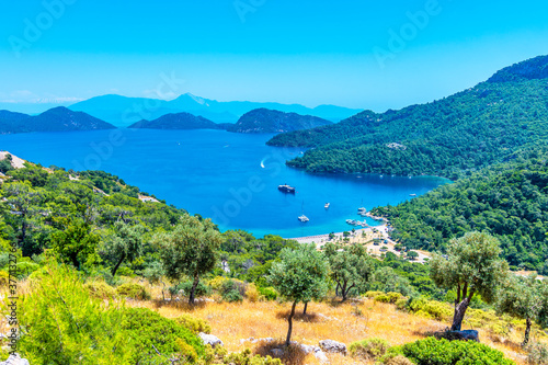 Fototapeta Naklejka Na Ścianę i Meble -  Sarsala Bay in Dalaman Town of Turkey
