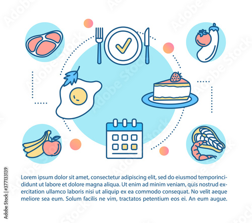 Healthy food nutrition concept icon with text