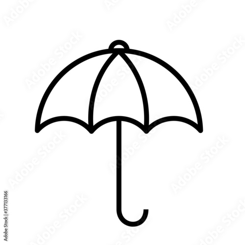 black umbrella isolated on white for design website or graphic