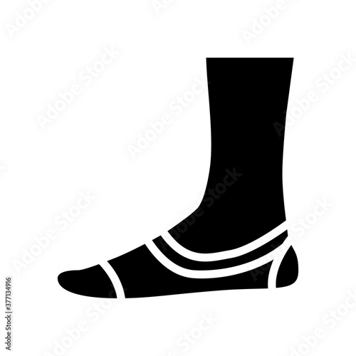 invisible sock glyph icon vector. invisible sock sign. isolated contour symbol black illustration