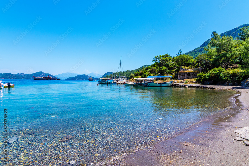 Obraz premium Sarsala Bay in Dalaman Town of Turkey