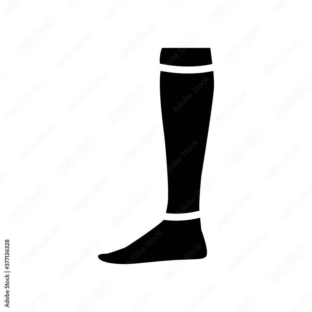 loose sock glyph icon vector. loose sock sign. isolated contour symbol black illustration loose sock glyph icon vector. loose sock sign. isolated contour symbol black illustration