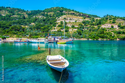 Fototapeta Naklejka Na Ścianę i Meble -  Sarsala Bay in Dalaman Town of Turkey