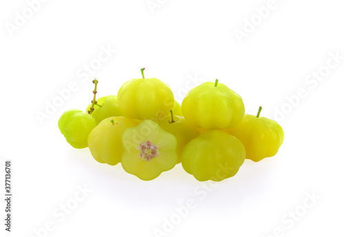 Star gooseberry fruit on white background photo