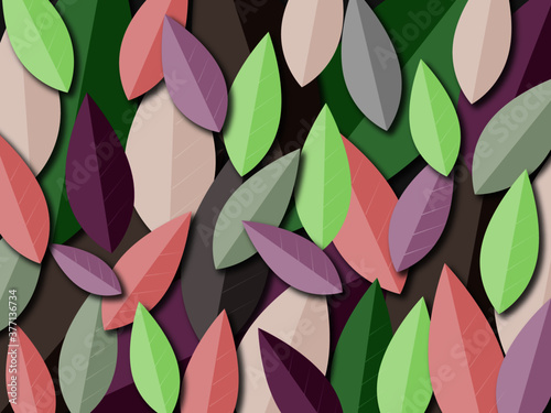 Wallpaper Mural background with colorful leaves Torontodigital.ca