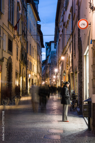 Streets of Lucca in Italy