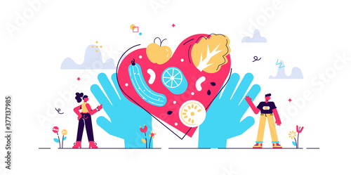 Healthy nutrition vector illustration. 