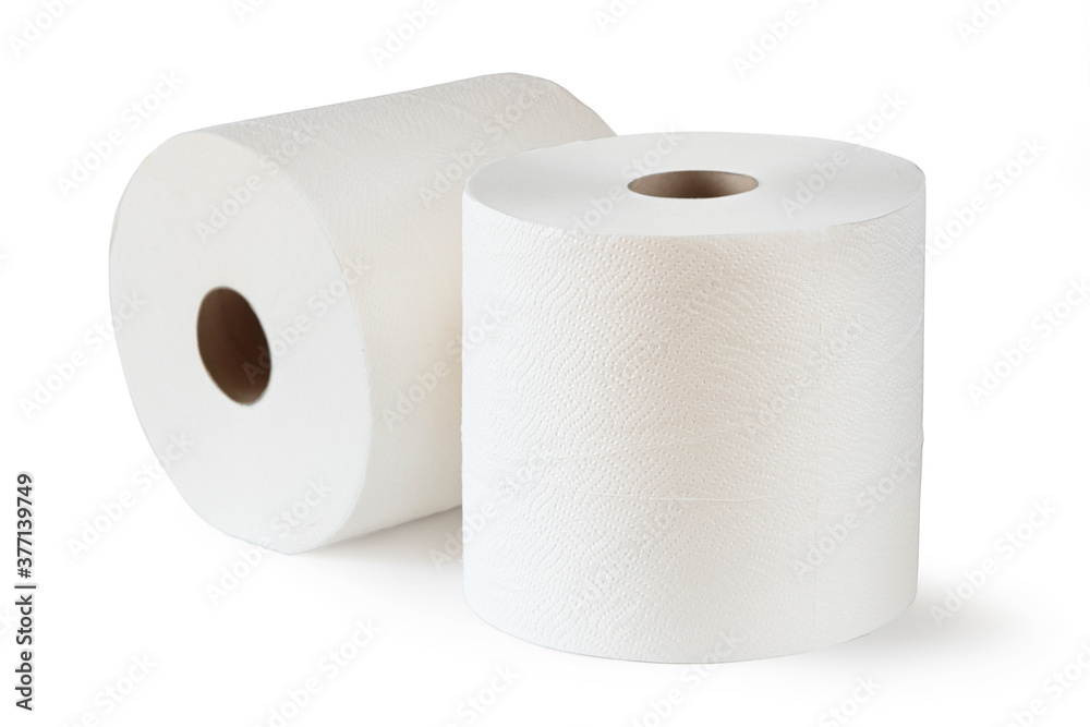 Rolls of paper towels isolated on white background Rolls of paper towels isolated on white background