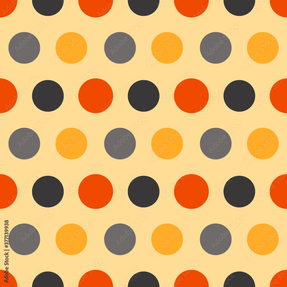 Autumn seamless polka patterns. Endless texture for wallpaper, background, wrapping. halloween and thanksgiving ornament. Orange, blue and gray colors Autumn seamless polka patterns. Endless texture for wallpaper, background, wrapping. halloween and thanksgiving ornament. Orange, blue and gray colors