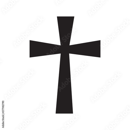 religion cross icon on white background. christianity religion symbol. flat style. symbol of a church cross.