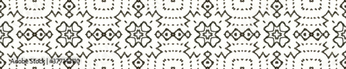Geometric Rug Pattern. Abstract Kaleidoscope Print. Black and Whitee Seamless Texture. Repeat Tie Dye Ornament. Ikat Persian Design. Ethnic Geometric Rugs Pattern.