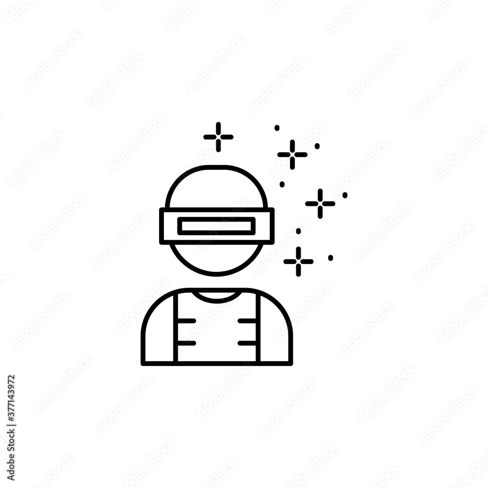 Soldier human icon. Simple line, outline illustration of battle royale games icons for ui and ux, website or mobile application