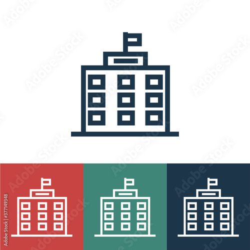 Linear vector icon with box