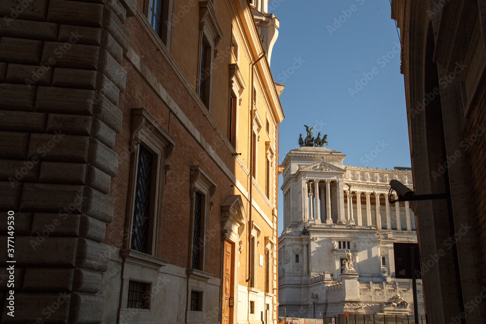 vista del foro Traianeo in Roma.