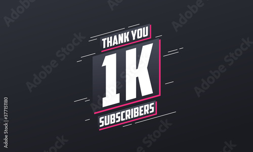 Thank you 1000 subscribers 1k subscribers celebration. photo