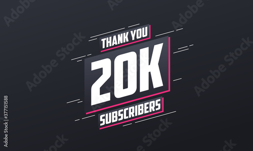 Thank you 20000 subscribers 20k subscribers celebration. photo